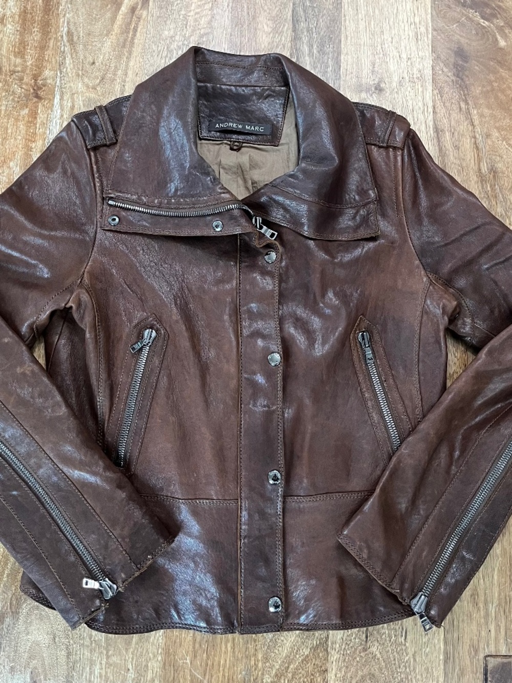 1970s brown leather Jacket